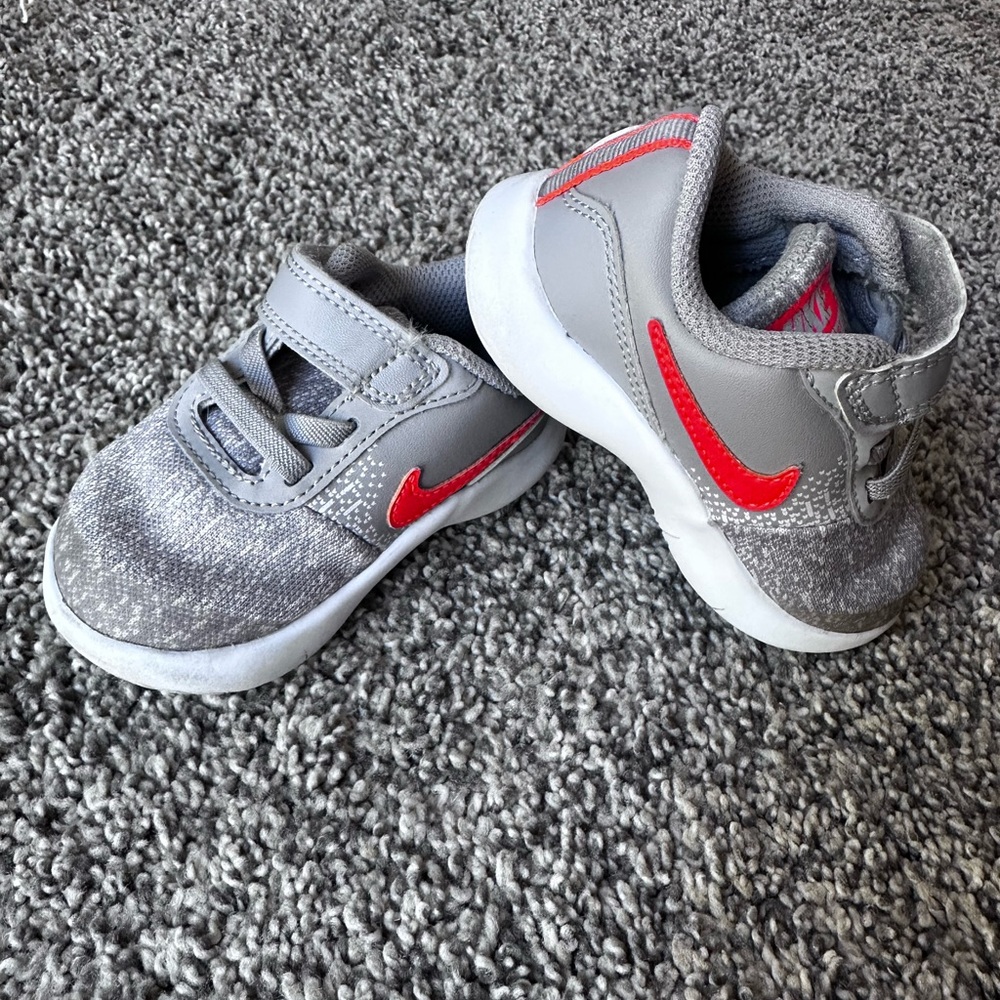 Nike Gray and Red Athletic Sneakers